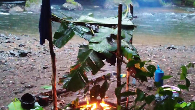Campfire in the rain